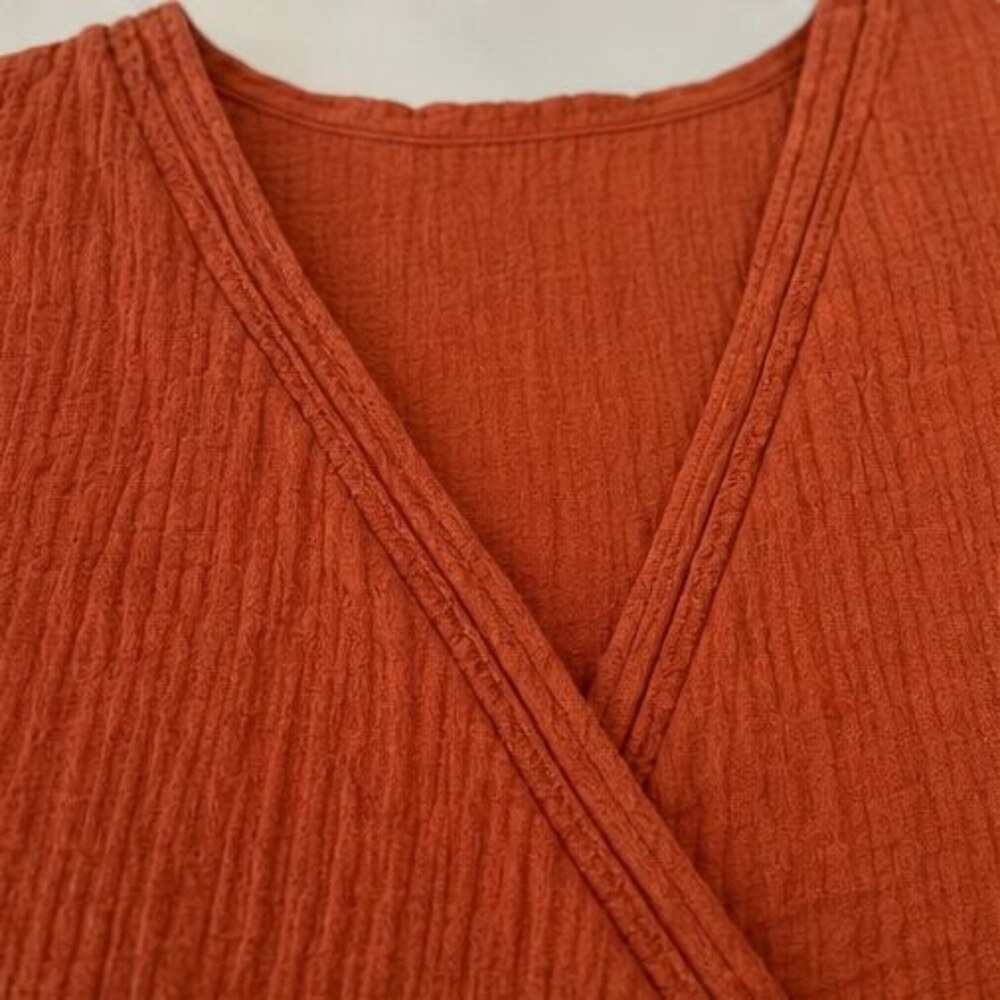 Blue Wrap Blouse - Picture 4 of 6
